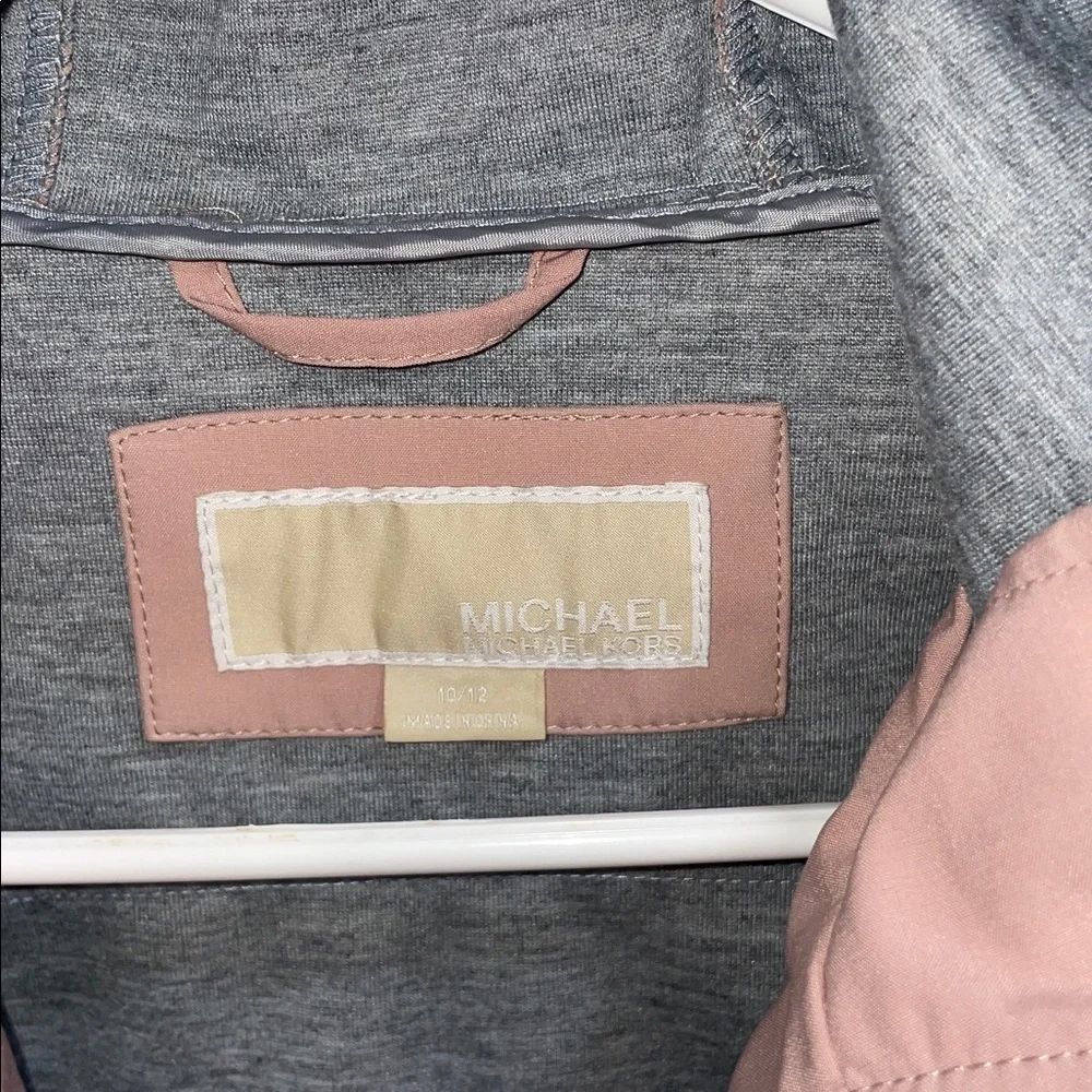 Michael Kors Pink Hooded Raincoat